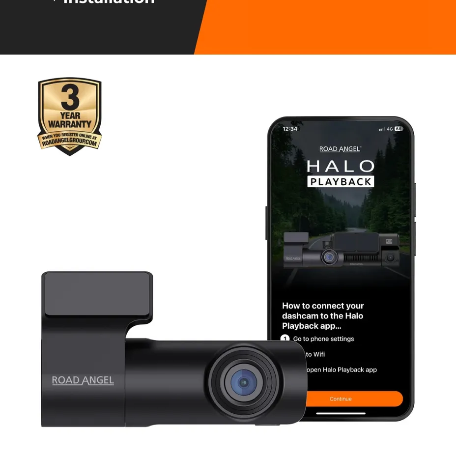 Road Angel Halo Start Dash Cam + Installation